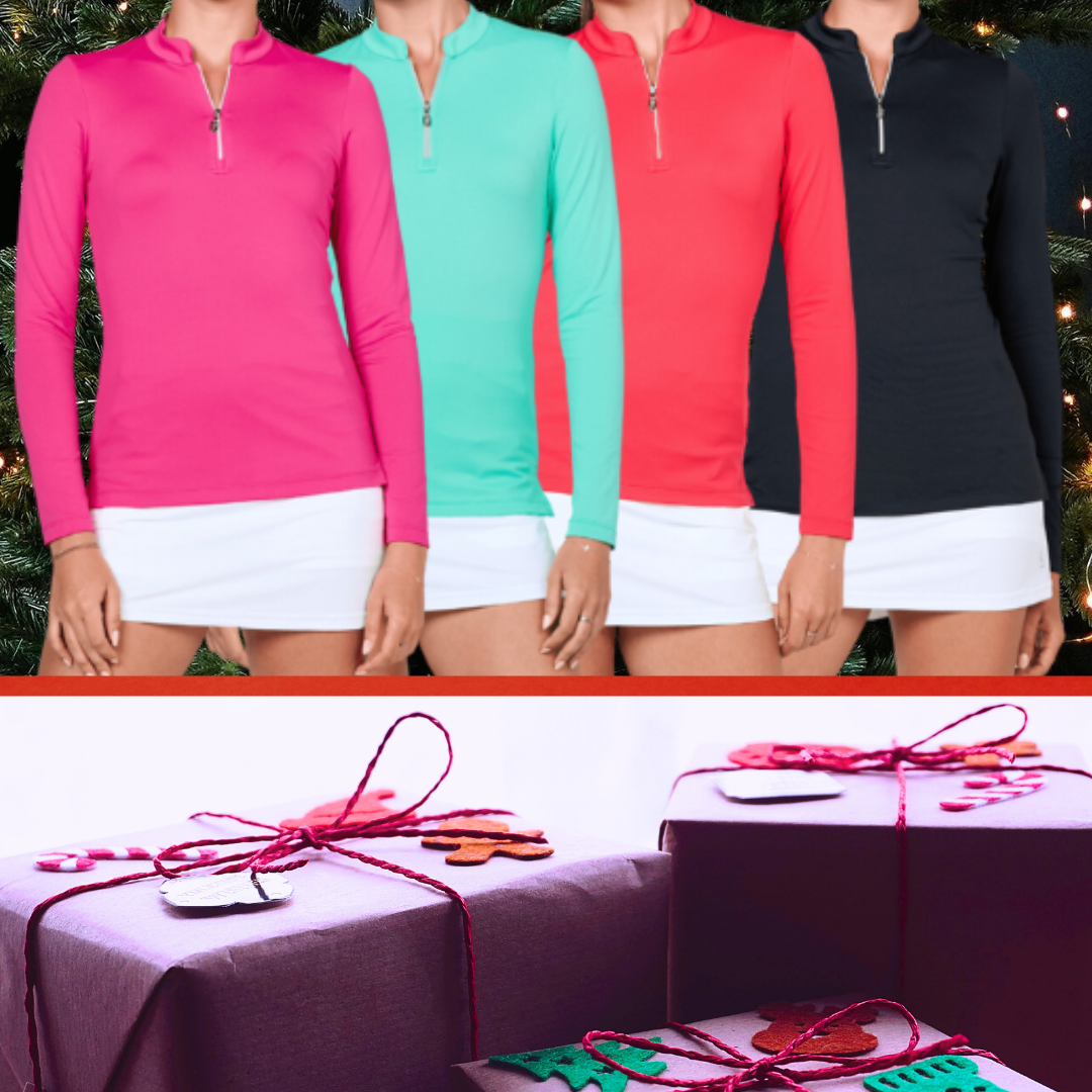 Day 11: Sofibella’s Best-Seller – The Long Sleeve Golf Colors Zip Top