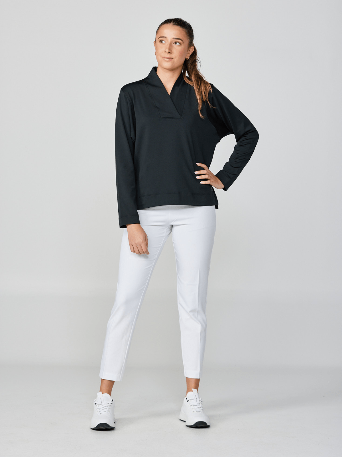 Women's UV Staples Sport Apparel Collection by Sofibella, woman in golf attire