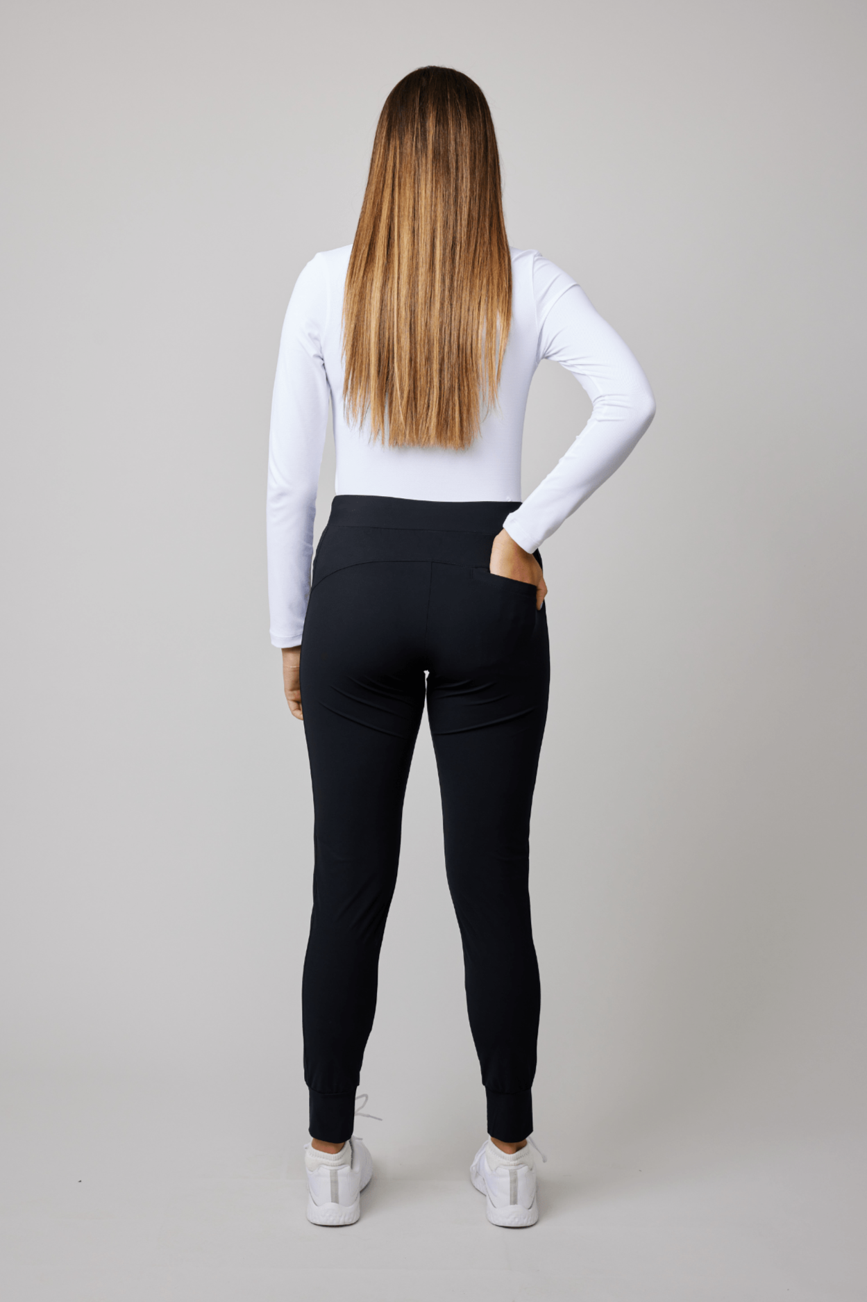 UV Staples Black Women's Jogger by Sofibella, back view